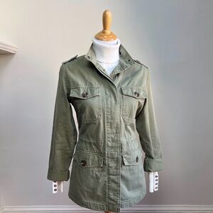 Kensie Women Utility Military Olive Green Jacket Small